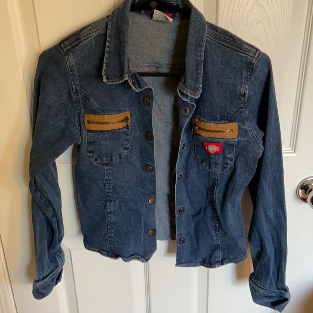 Dickies Stretch Dark Denim Jacket Youth L 12/14